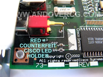 Counterfeit Cisco RED LED Holder