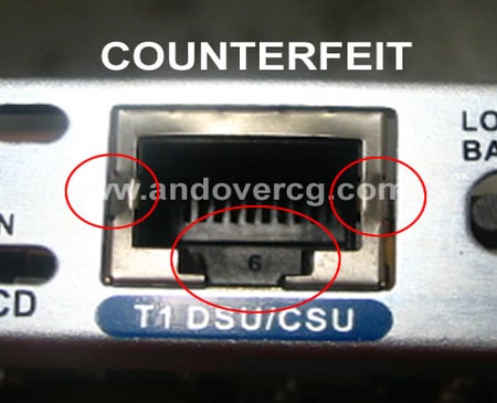Counterfeit Cisco RJ45 Jack