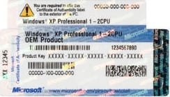 Windows XP COA