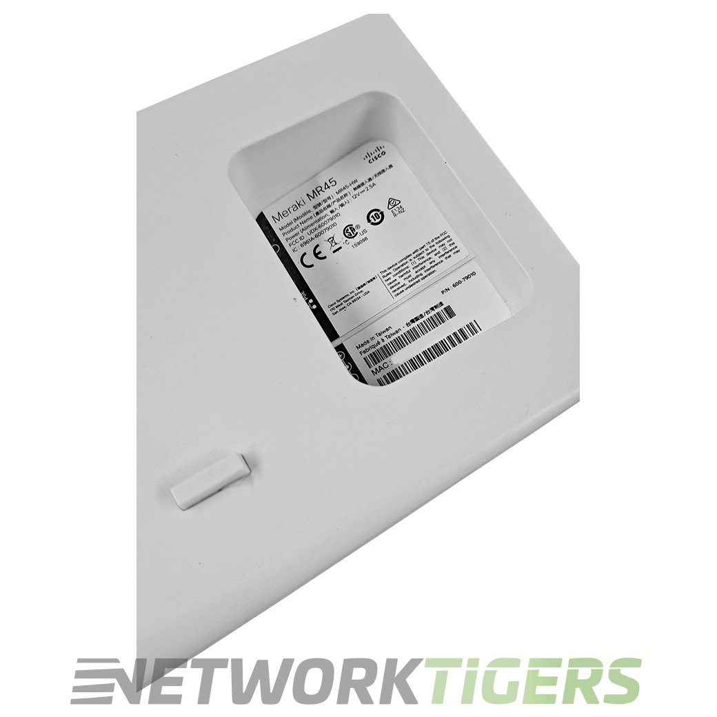 Cisco Meraki MR45-HW Quad-Radio 802.11ax (Wifi 6) MU-MIMO Unclaimed WAP