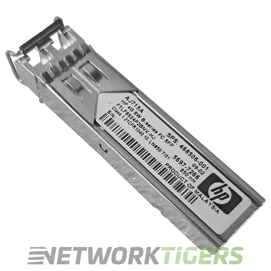 HPE AJ715A 4GB Fiber Channel 850nm 150m DOM Duplex LC MMF SFP Transceiver